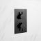 Nox - Schwarzes thermostatisches Duschventil