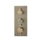 Unterputz-Thermostat für 3 Verbraucher, mit Umsteller – Antikes Messing – Alama