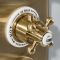 Retro Unterputz Thermostat für 3 Verbraucher - satiniertes Gold - Elizabeth