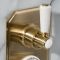 Retro Unterputz Thermostat für 3 Verbraucher - satiniertes Gold - Elizabeth