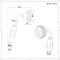 Retro-Handbrause mit Keramikgriff, Messing - Schwarz - Elizabeth