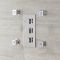 4x Seitenbrause Quadratisch zur Aufputzmontage Chrom - Kubix