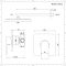 Eckige Einhebelarmatur mit 300x300mm Duschkopf, Chrom - Kubix