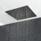 Eckige Einhebelarmatur mit 400x400mm Unterputz Decken-Duschkopf, Chrom - Kubix