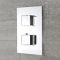 Dusch- und Badesystem mit Thermostat und Umsteller – mit Handbrauseset und Wasserfall-Wanneneinlauf – Chrom - Kubix