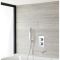 Dusch- und Badesystem mit Thermostat und Umsteller – mit Handbrauseset und Wasserfall-Wanneneinlauf – Chrom - Kubix