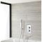 Dusch- und Badesystem mit Thermostat und Umsteller – mit Handbrauseset und Wasserfall-Wanneneinlauf – Chrom - Kubix