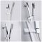Eckiges Brausestangenset mit Handbrause und glattem Schlauch – Chrom – Kubix