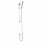 Eckiges Brausestangenset mit Handbrause und glattem Schlauch – Chrom – Kubix