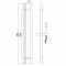 Eckiges Brausestangenset mit Handbrause und glattem Schlauch – Chrom – Kubix