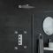 Eckiges Dusch-Thermostat mit 300x300mm Duschkopf und Massagedüsen, Chrom - Kubix