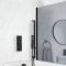 Duschsystem mit Unterputz-Thermostat - inkl. Überlauf-Wanneneinlauf und Brausestangenset - Schwarz - Preto