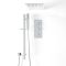 Unterputz-Duschsystem mit Thermostat – mit Wand-Duschkopf und Brausestangenset – Chrom – Kubix