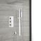 Unterputz-Duschsystem mit Thermostat – mit Wand-Duschkopf und Brausestangenset – Chrom – Kubix