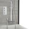 Dusch- und Badesystem mit Unterputz-Thermostat – mit Wasserfall-Wanneneinlauf und Brausestangenset – Chrom – Kubix