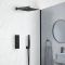 Duschsystem mit Unterputz-Thermostat - inkl. 300mm x 300mm Duschkopf und Handbrauseset - Schwarz - Preto