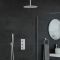 Duschsystem mit Thermostat – mit 300mm rundem Duschkopf und Handbrauseset - Chrom – Como