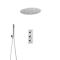 Duschsystem mit Thermostat – mit 400mm rundem Unterputz-Duschkopf und Handbrauseset - Chrom – Como