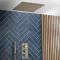 Unterputz-Duschsystem mit Thermostat – mit 400mm x 400mm Unterputz-Duschkopf und Handbrauseset – antikes Messing – Alama