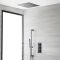 Unterputz-Duschsystem mit Thermostat - mit 400mm x 400mm Unterputz-Duschkopf und Brausestangenset - Schwarz - Nox