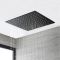 Unterputz-Duschsystem mit Thermostat - mit 400mm x 400mm Unterputz-Duschkopf und Brausestangenset - Schwarz - Nox