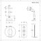 Retro Unterputz Duschsystem mit Thermostat, Decken-Duschkopf und Handbrause, Chrom/Schwarz - Elizabeth
