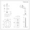 Retro Unterputz-Duschsystem mit Thermostat - inkl. 200mm Decken-Duschkopf und Handbrauseset - Chrom/Weiß - Elizabeth