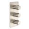 Harting Thermostatarmatur, 200mm x 200mm quadratischer Kopf und Handbrause - Gebürstetes Nickel