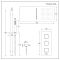 Duschsystem mit Thermostat – mit Regen/Wasserfall-Duschkopf und Brausestangenset – Chrom – Kubix