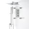 Duschsystem mit Thermostat – mit 300mm x 300mm Wand-Duschkopf, Körperdüsen und Brausestangenset – Chrom – Kubix