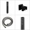 Duschsystem mit Unterputz-Thermostat - inkl. 300mm x 300mm Duschkopf, Handbrauseset und Überlauf-Wanneneinlauf - Schwarz - Preto