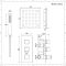 Duschsystem mit Unterputz-Thermostat - inkl. 400mm x 400mm Unterputz-Duschkopf, Brausestangenset und Überlauf-Wanneneinlauf - Schwarz - Preto