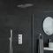 Rundes Dusch-Thermostat mit Umleiter, Wasserfall-Duschkopf und Handbrauseset, Chrom - Como