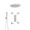 Rundes Dusch-Thermostat mit Umleiter, 400mm Decken-Duschkopf, Massagedüsen und Handbrause, Chrom - Como