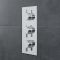 Rundes Dusch-Thermostat mit Umleiter, 400mm Decken-Duschkopf, Massagedüsen und Handbrause, Chrom - Como