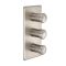 Unterputz-Duschsystem mit Thermostat – mit rundem 188mm Wand-Duschkopf, Handbrauseset und Körperdüsen - gebürstetes Nickel - Aldwick