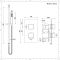 Eckiges Dusch-Thermostat mit Brausestangenset, Chrom - Kubix
