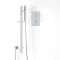 Unterputz-Duschsystem mit Thermostat – mit Brausestangenset – Chrom – Kubix