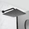 Nox - Schwarzes Duschventil mit 300x300mm Duschkopf und Arm