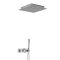 Unterputz-Duschsystem mit Thermostat – mit 400mm x 400mm Duschkopf und Handbrauseset - Chrom - Kubix