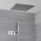 Unterputz-Duschsystem mit Thermostat – mit 400mm x 400mm Duschkopf und Handbrauseset - Chrom - Kubix