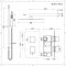 Eckiges Dusch-Thermostat mit Umsteller, 300x300mm Duschkopf und Brausestangenset, Chrom - Kubix