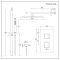 Duschsystem mit Thermostat – mit 300mm x 300mm Wand-Duschkopf und Brausestangenset – Chrom – Kubix