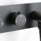 Unterputz-Armatur für 2 Verbraucher mit integrierter Handbrause – Schwarz – Nox