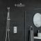 Rundes Dusch-Thermostat mit Umleiter, 300mm Duschkopf und Brausestangenset, Chrom- Como