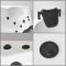 Whirlpool-Eckbadewanne 1400mm x 1400mm Schwarz - Breeze