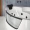 Whirlpool-Eckbadewanne 1400mm x 1400mm Schwarz - Breeze