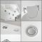 Whirlpool-Eckbadewanne 1400mm x 1400mm Chrom - Breeze