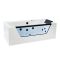 Whirlpool-Badewanne 1700mm x 800mm mit zwei Rückenschrägen Schwarz - Breeze