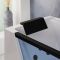 Whirlpool-Badewanne 1700mm x 800mm mit zwei Rückenschrägen Schwarz - Breeze
